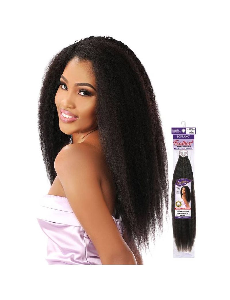 9A soprano kinky straight braid, Kinky straight 18 crochet braid, Feather crochet invisible braid, Soprano kinky straight human hair braid, Kinky straight 18 mane concept, TheCocoBeauty, 9A, Soprano, Kinky, Straight, 18, Feather, Crochet, Braid, Beauty, E