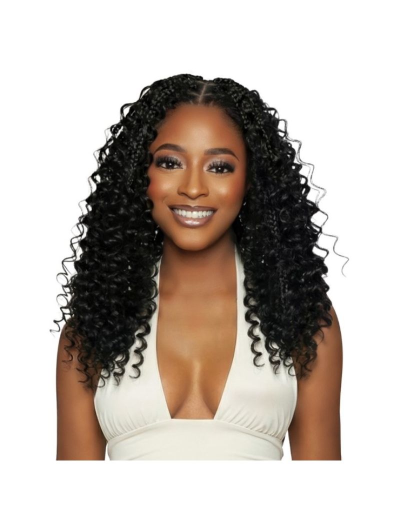 deep wave mega brazilian, deep wave human hair blend, deep wave feather micro, deep wave mane concept, feather micro crochet, crochet mane concept, mega brazilian human hair blend, human hair blend crochet, TheCocoBeauty, Deep, Wave, 18", Mega, Brazilian,