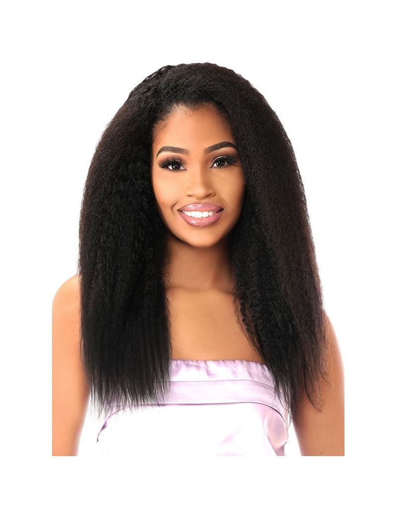Kinky Straight 14 Soprano Virgin Remy Human Hair Feather Line Hair Crochet Beauty Elements