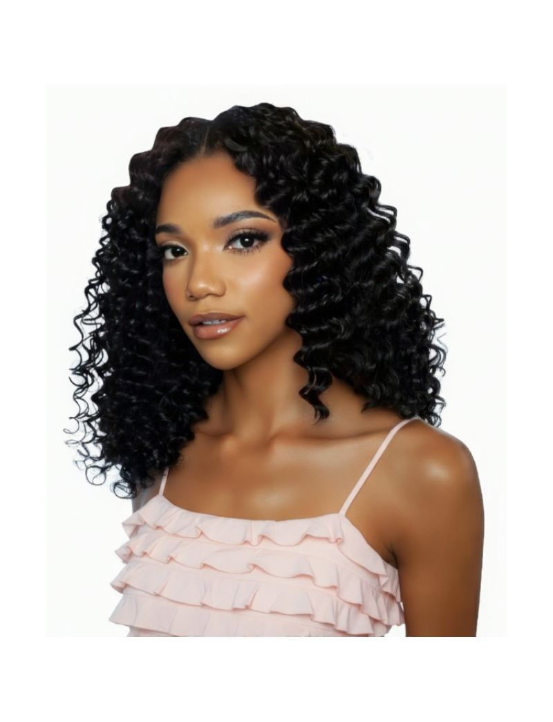 Deep Wave Feather Micro, Human Hair Crochet Braid, Deep Wave Mane Concept, Deep Wave Human Hair Crochet Braid, Deep Wave Crochet Braid, TheCocoBeauty,  Deep, Wave, 12", Feather, Micro, Human, Hair, Crochet, Braid, Mane, Concept,