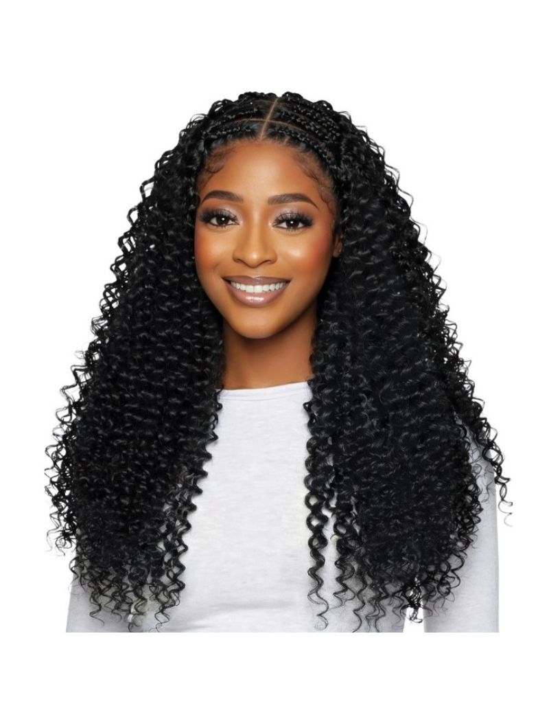 water wave mega brazilian, water wave human hair blend, water wave feather micro, water wave mane concept, feather micro crochet, crochet mane concept, mega brazilian human hair blend, human hair blend crochet, TheCocoBeauty, Water, Wave, 18", Mega, Brazi