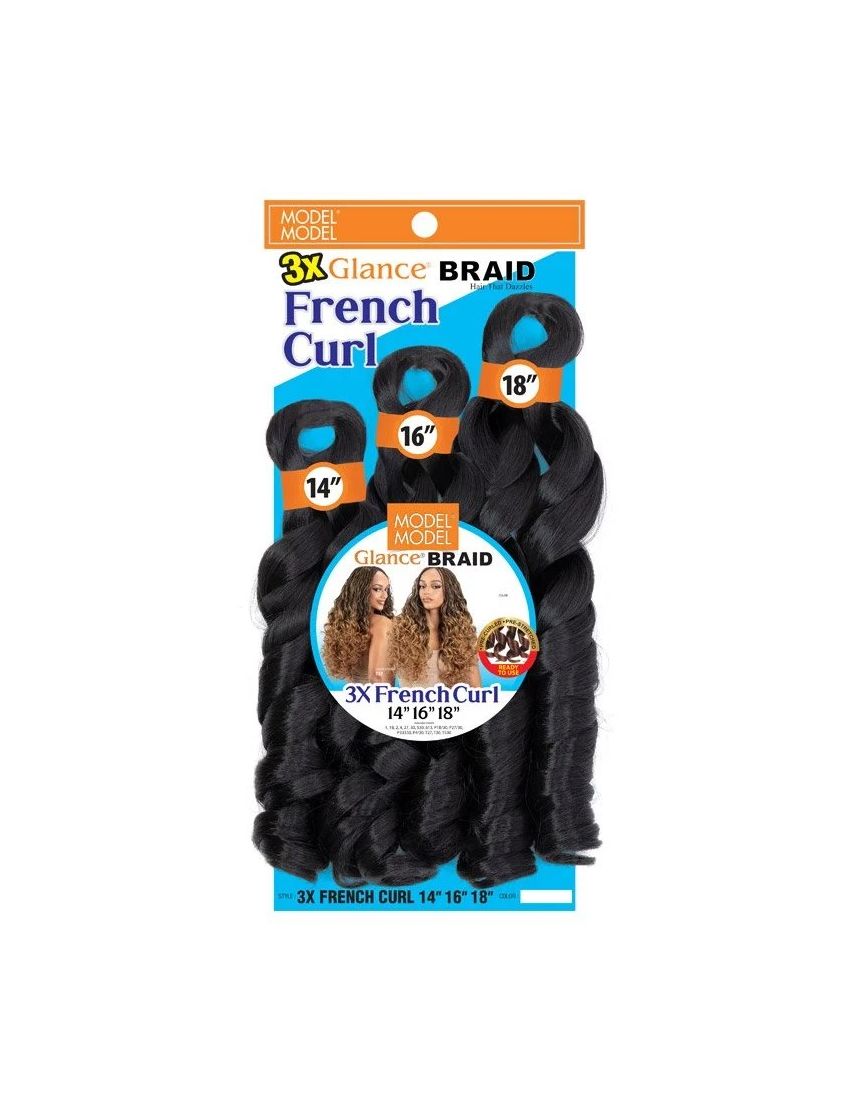 3X French Curl 14 16 18 Glance Braid Model Model