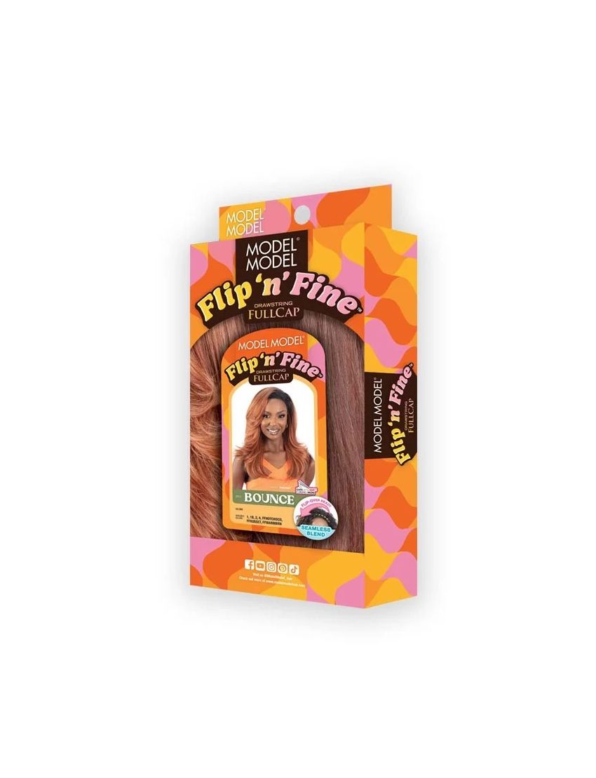 Bounce Flip N Fine Drawstring Full Cap Half Wig Model Model
