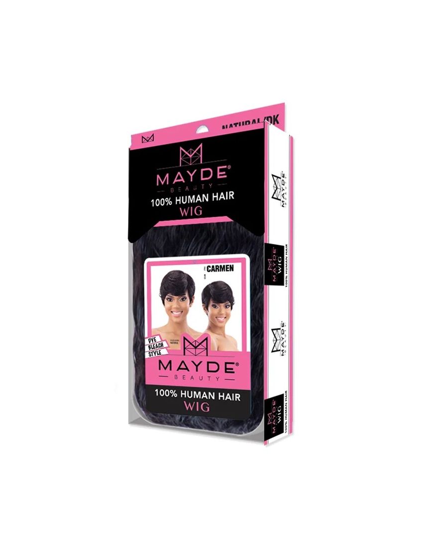 Carmen 100 Human Hair Full Wig Mayde Beauty