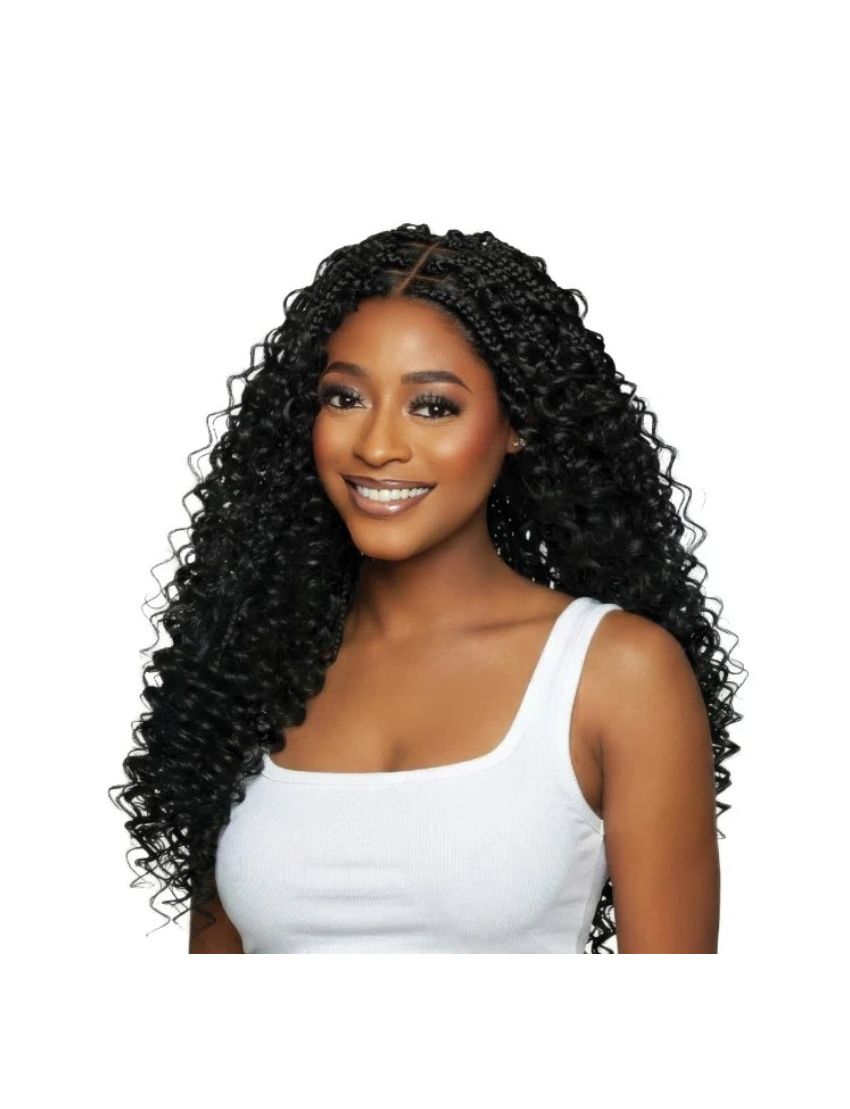 Deep Wave 18 Mega Brazilian Human Hair Blend Feather Micro Crochet Mane Concept