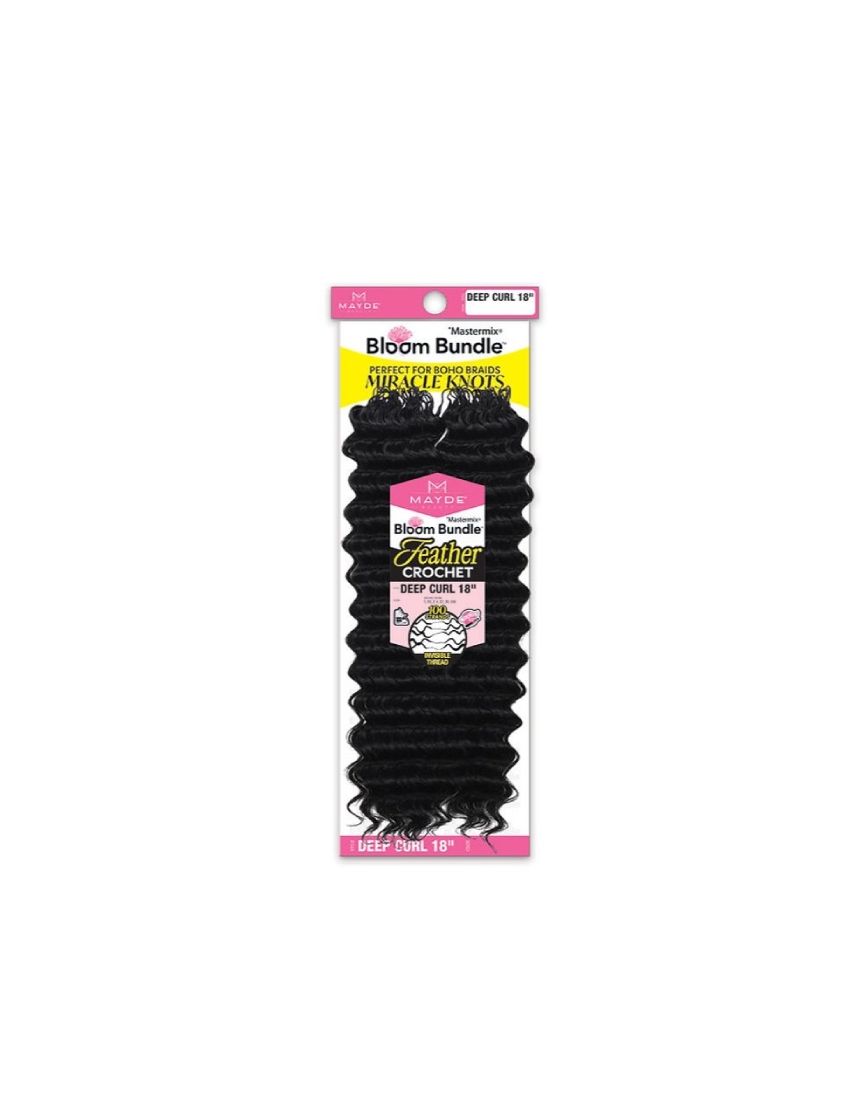Deep Curl 18 Bloom Bundle Feather Crochet Braid Mayde Beauty