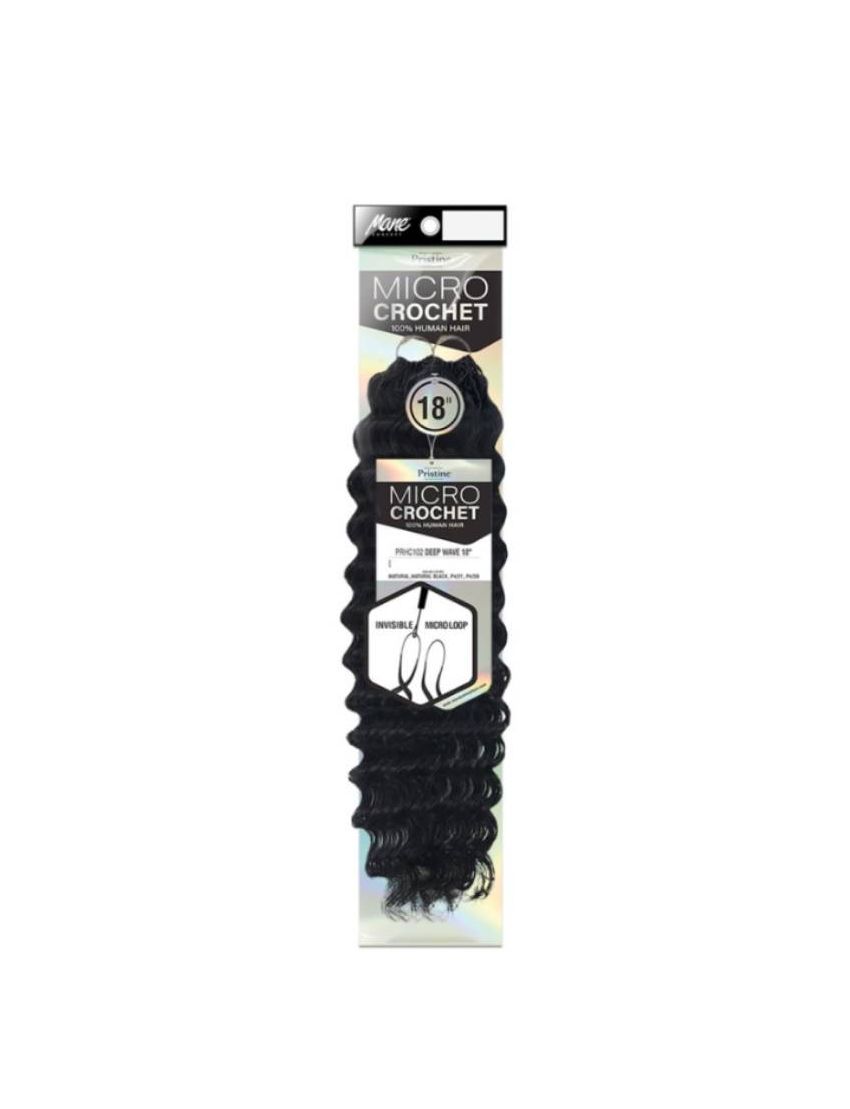 Deep Wave 18 Human Hair Micro Crochet Braid Mane Concept