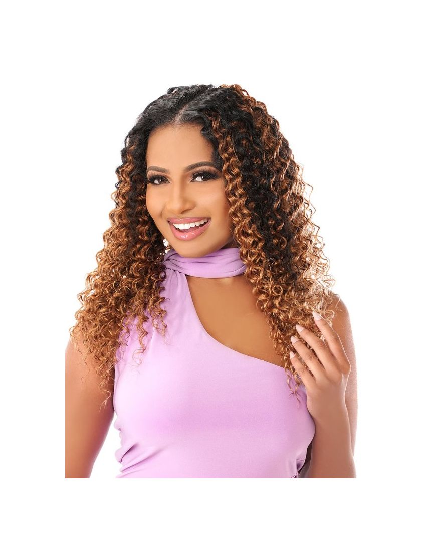 Deep Wave Soprano Virgin Remy Human Hair Feather Line Crochet Beauty Elements