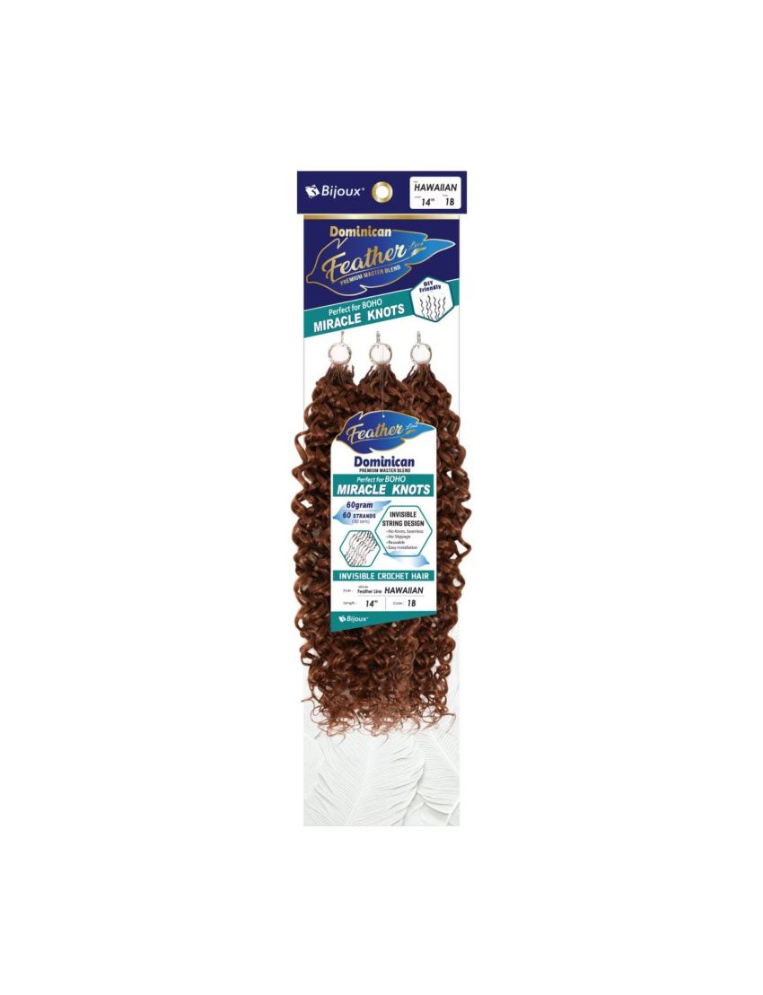 Hawaiian Feather Line Human Hair Dominican Crochet Beauty Elements
