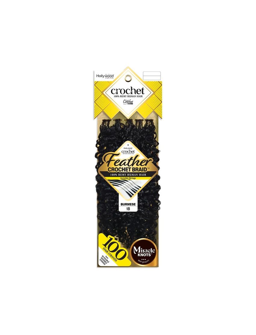 Burmese 100 Remy Human Hair Feather Crochet Braid Zury Hollywood