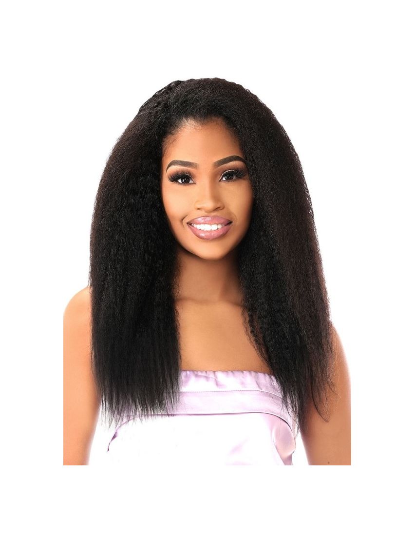 Kinky Straight 14 Soprano Virgin Remy Human Hair Feather Line Hair Crochet Beauty Elements