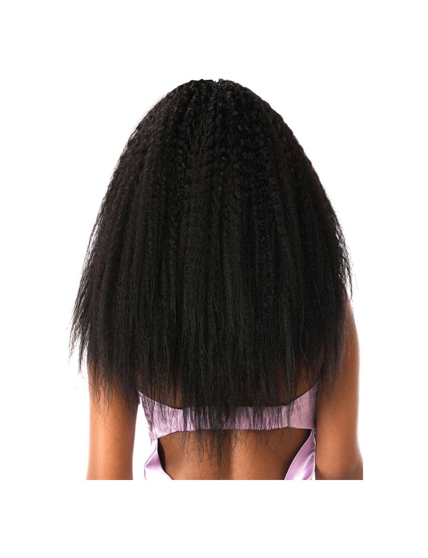 Kinky Straight 14 Soprano Virgin Remy Human Hair Feather Line Hair Crochet Beauty Elements