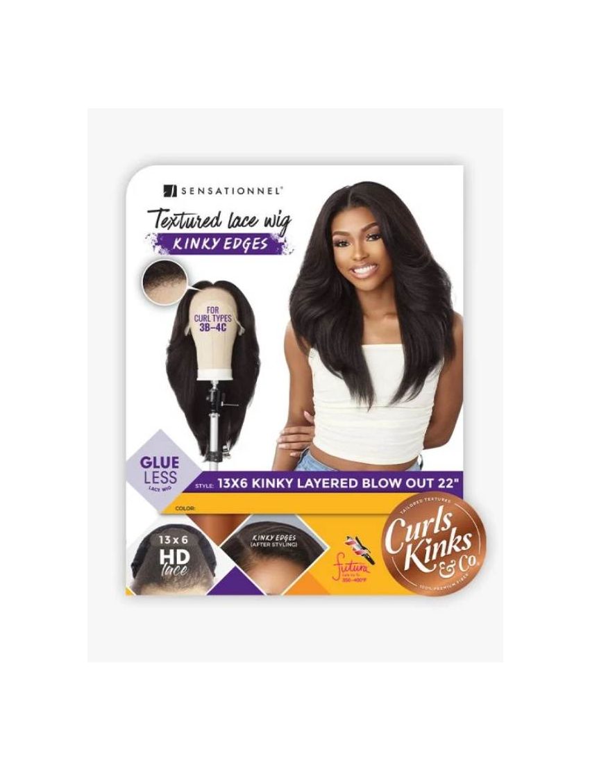 Kinky Layered Blow Out 22 Kinky Edges 13X6 HD Lace Front Wig Sensationnel