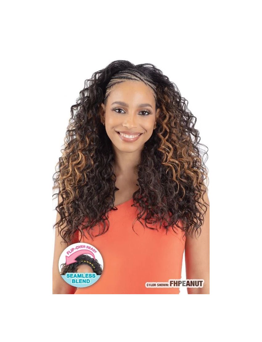 Snatcha Flip N Fine Darwstring Full Cap Half Wig Model Model