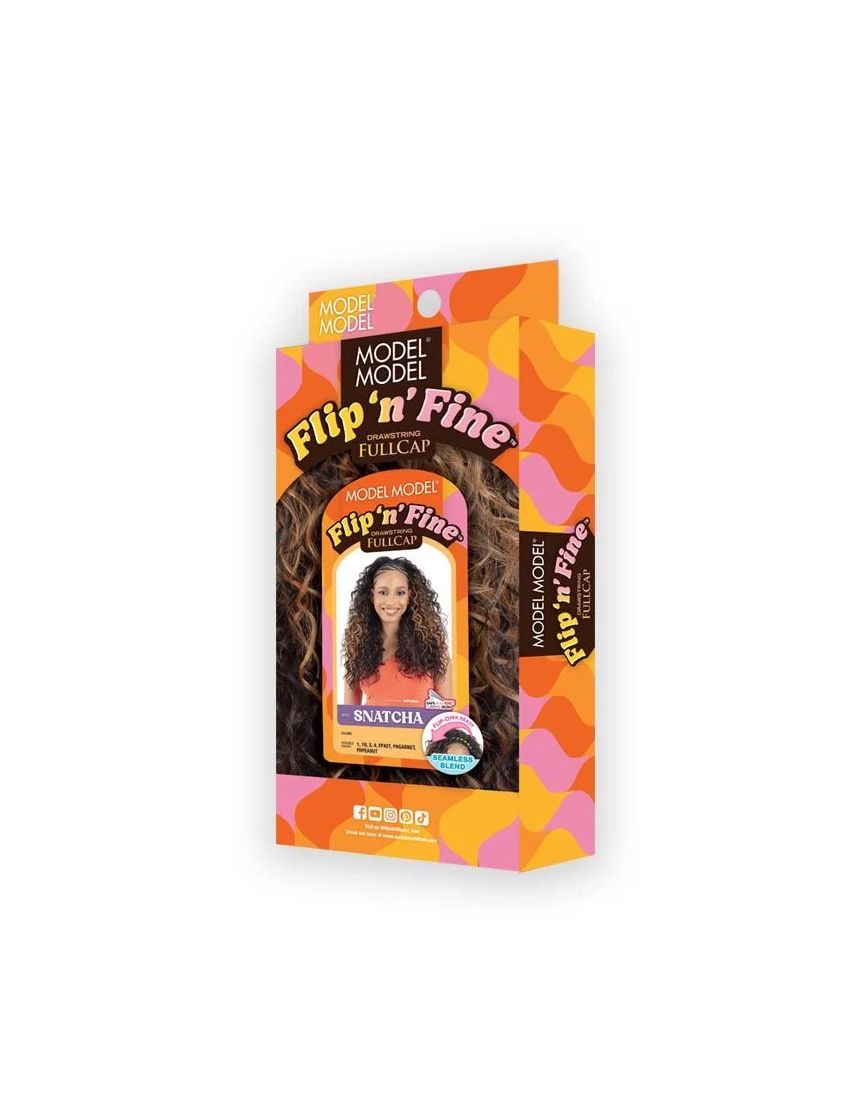 Snatcha Flip N Fine Darwstring Full Cap Half Wig Model Model