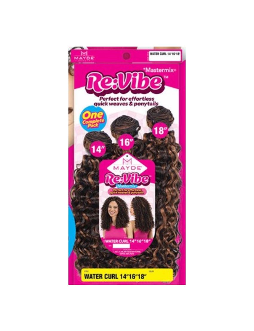 Water Curl 14 16 18 ReVibe Mastermix Hair Bundle Mayde Beauty