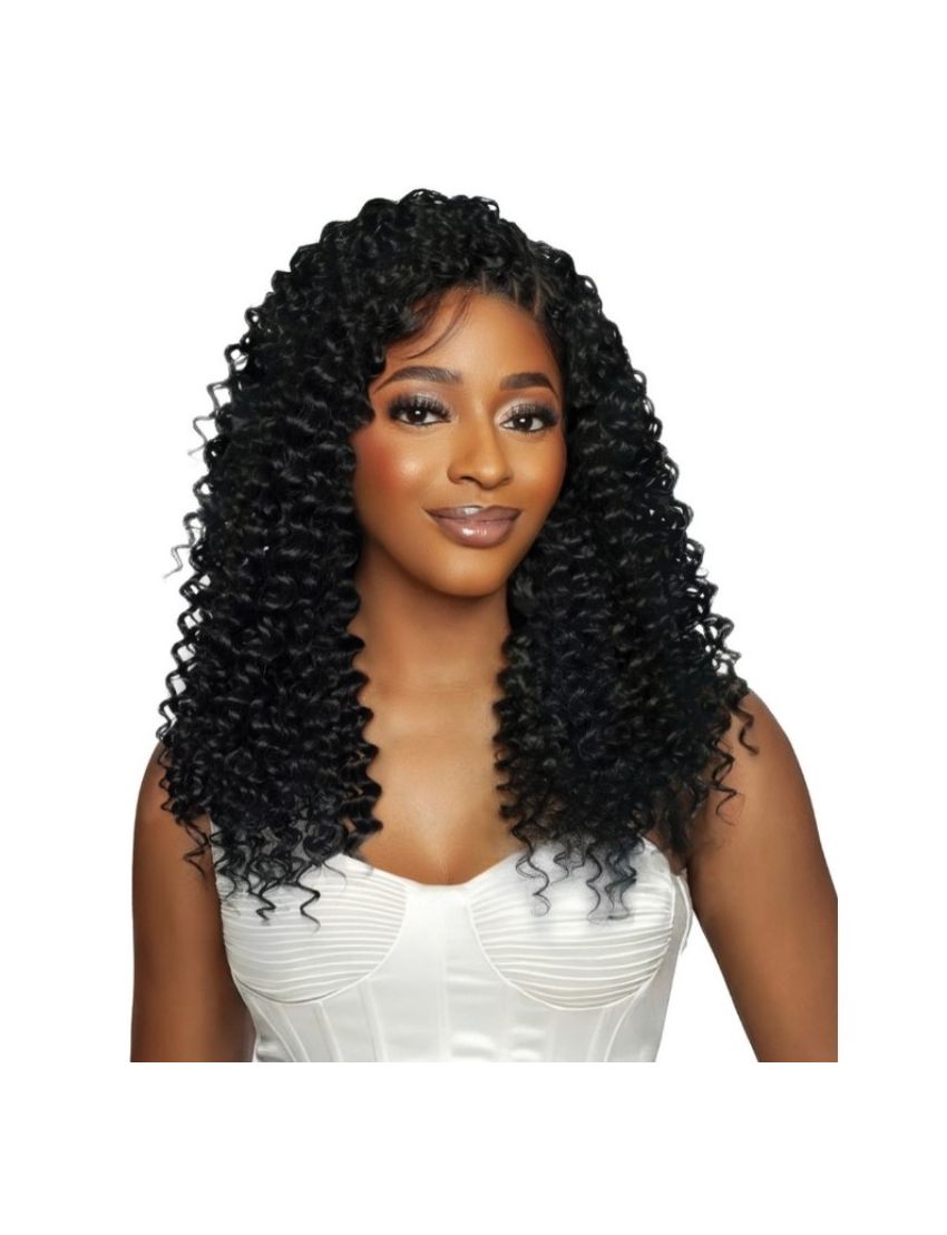 Water Wave 14 Mega Brazilian Human Hair Blend Feather Micro Crochet Mane Concept