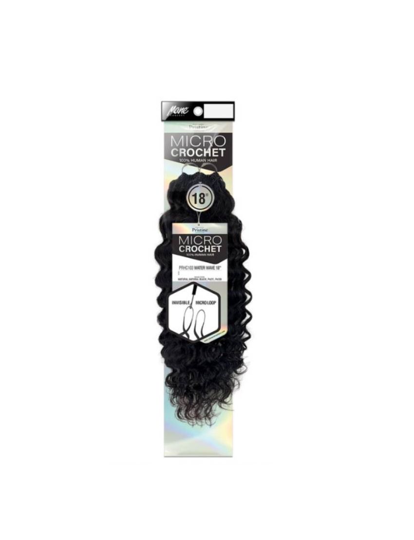 Water Wave 18 Human Hair Micro Crochet Braid Mane Concept