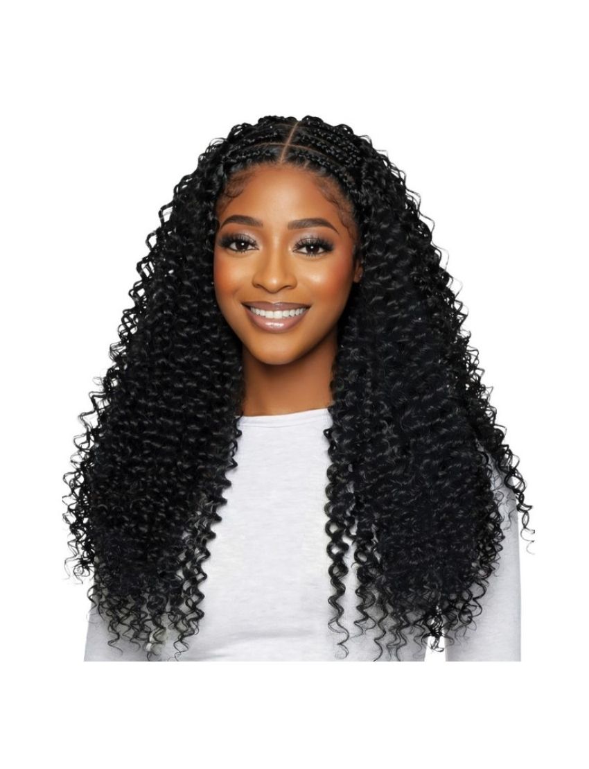 Water Wave 18 Mega Brazilian Human Hair Blend Feather Micro Crochet Mane Concept